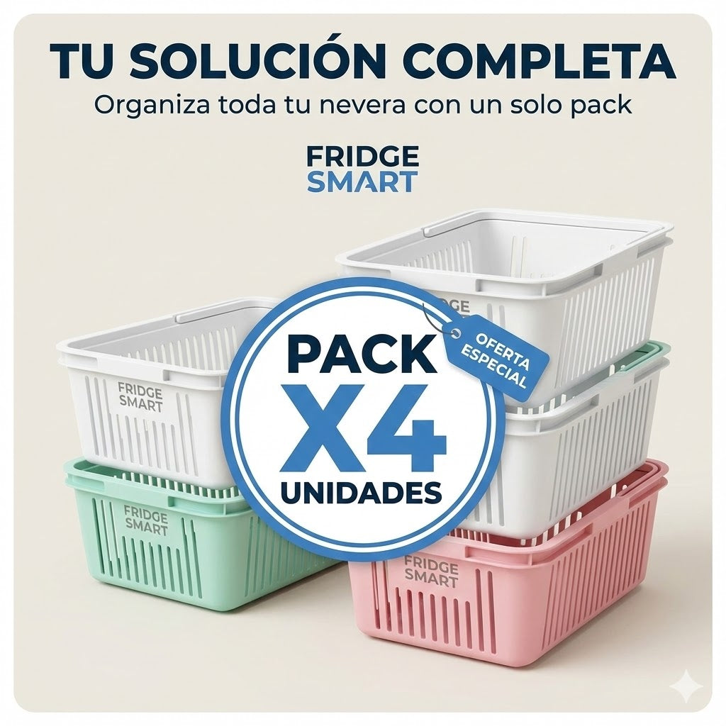 Set de 4 organizadores para nevera