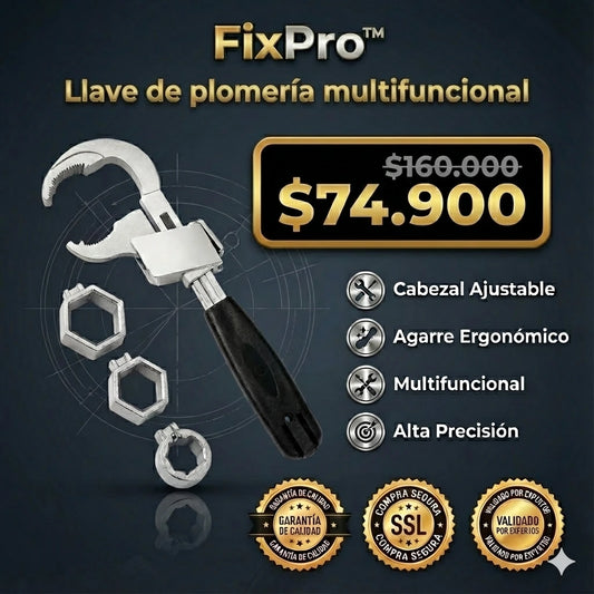 FIX PRO | LLAVE DE PLOMERIA DOBLE CABEZAL