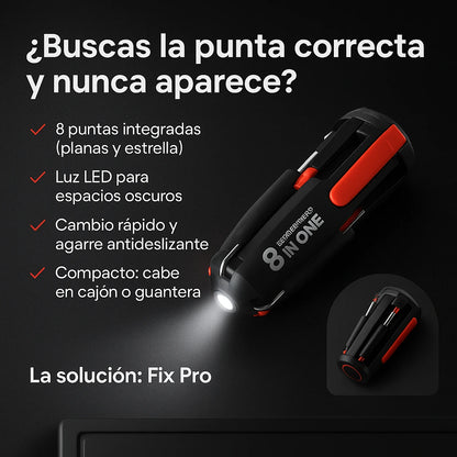 FixPro | Destornillador 8 en 1