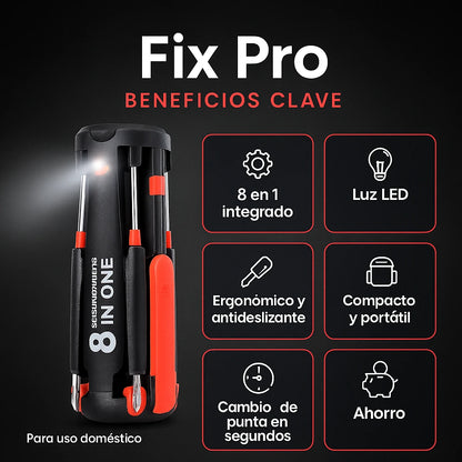FixPro | Destornillador 8 en 1