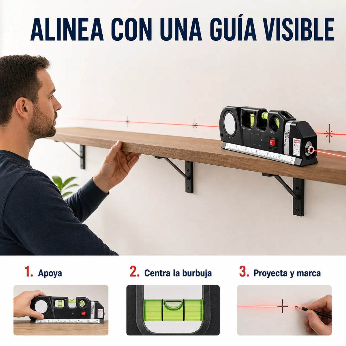 Cómo utilizar Level pro para apoyar, nivelar y marcar
