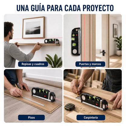 Aplicaciones de Level pro en repisas, puertas, pisos y carpintería